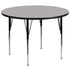 60'' Round Thermal Laminate Activity Table - Standard Height Adjustable Legs