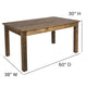 Antique Rustic |#| 60inch x 38inch Rectangular Antique Rustic Solid Pine Farm Dining Table