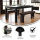 Black Wash |#| 60inch x 38inch Rectangular Black Wash Solid Pine Farm Dining Table