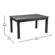 Black Wash |#| 60inch x 38inch Rectangular Black Wash Solid Pine Farm Dining Table