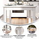 Antique Rustic White |#| 60" x 38" Rectangular Antique Rustic White Solid Pine Farm Dining Table
