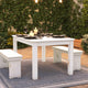 Antique Rustic White |#| 60" x 38" Rectangular Antique Rustic White Solid Pine Farm Dining Table