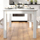 Antique Rustic White |#| 60" x 38" Rectangular Antique Rustic White Solid Pine Farm Dining Table