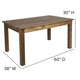 Antique Rustic |#| 60" x 38" Rectangular Antique Rustic Solid Pine Farm Dining Table
