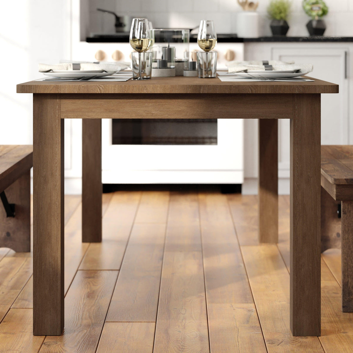 Antique Rustic |#| 60" x 38" Rectangular Antique Rustic Solid Pine Farm Dining Table
