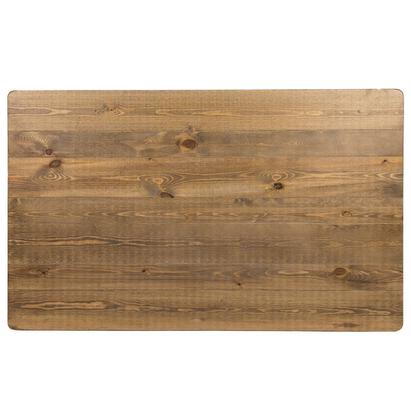 Antique Rustic |#| 60" x 38" Rectangular Antique Rustic Solid Pine Farm Dining Table