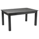 Black Wash |#| 60" x 38" Rectangular Black Wash Solid Pine Farm Dining Table