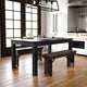 Black Wash |#| 60" x 38" Rectangular Black Wash Solid Pine Farm Dining Table