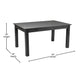 Black Wash |#| 60" x 38" Rectangular Black Wash Solid Pine Farm Dining Table