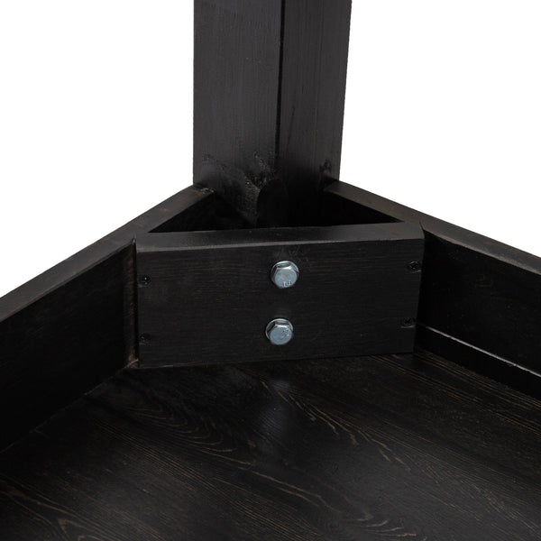 Black Wash |#| 60" x 38" Rectangular Black Wash Solid Pine Farm Dining Table