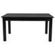 Black Wash |#| 60" x 38" Rectangular Black Wash Solid Pine Farm Dining Table