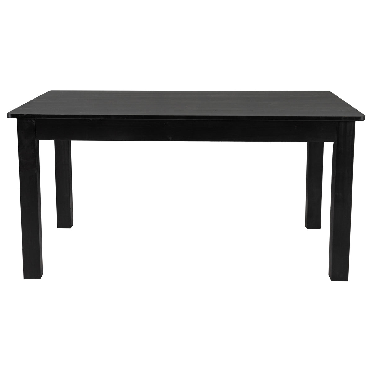 Black Wash |#| 60" x 38" Rectangular Black Wash Solid Pine Farm Dining Table