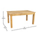 Light Natural |#| 60" x 38" Rectangular Light Natural Solid Pine Farm Dining Table