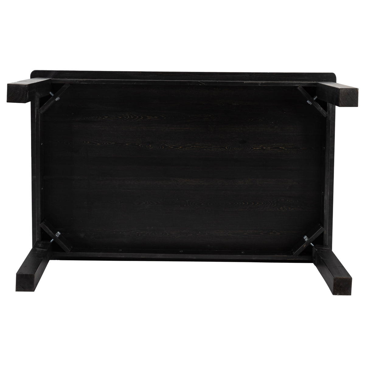 Black Wash |#| 60" x 38" Rectangular Black Wash Solid Pine Farm Dining Table