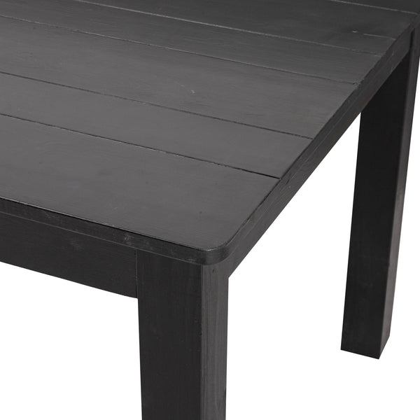 Black Wash |#| 60" x 38" Rectangular Black Wash Solid Pine Farm Dining Table
