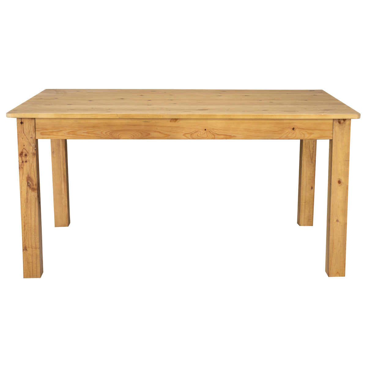 Light Natural |#| 60" x 38" Rectangular Light Natural Solid Pine Farm Dining Table