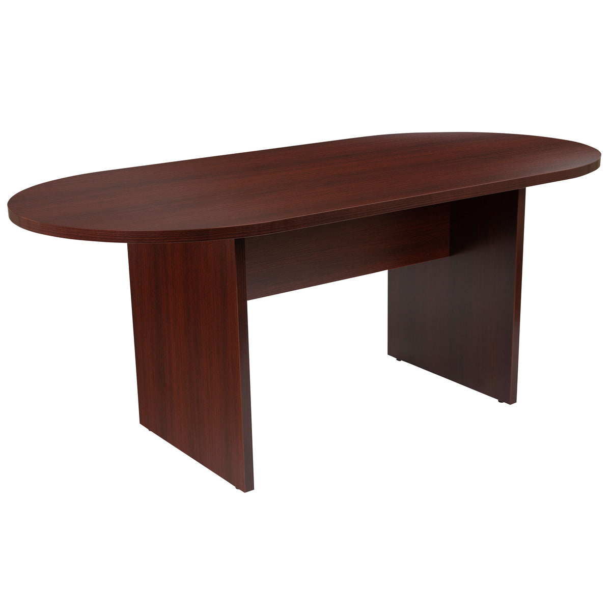 Mahogany |#| 6 Foot (72 inch) Classic Oval Conference Table in Mahogany - Meeting Table