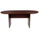 Mahogany |#| 6 Foot (72 inch) Classic Oval Conference Table in Mahogany - Meeting Table