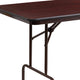 8-Foot Mahogany Melamine Laminate Folding Banquet & Catering Table