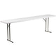 8-Foot Granite White Plastic Folding Training / Seminar Table