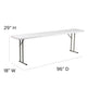 8-Foot Granite White Plastic Folding Training / Seminar Table