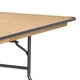 8-Foot Rectangular Birchwood Folding Banquet Table with Corner Guards