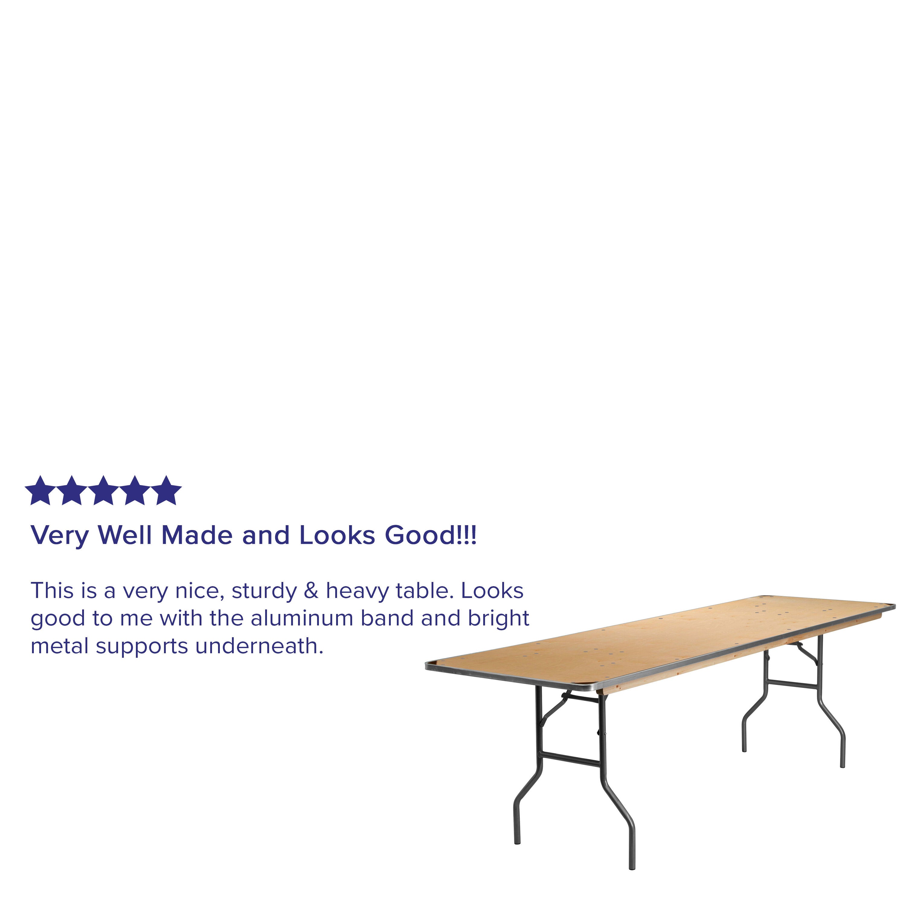 BizChair Folding Banquet Table - Thumbnail 2