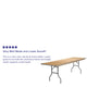 8-Foot Rectangular Birchwood Folding Banquet Table with Corner Guards