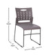 Gray |#| 881 lb. Capacity Gray Sled Base Stack Chair with Carry Handle & Air-Vent Back