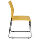 Yellow |#| 881 lb. Capacity Yellow Sled Base Stack Chair with Carry Handle & Air-Vent Back