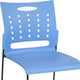 Blue |#| 881 lb. Capacity Blue Sled Base Stack Chair with Carry Handle and Air-Vent Back