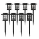 Black |#| All-Weather Lantern Design Solar Powered LED Landscape Lights in Black
