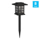 Black |#| All-Weather Lantern Design Solar Powered LED Landscape Lights in Black