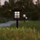 Black |#| All-Weather Lantern Design Solar Powered LED Landscape Lights in Black