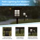 Black |#| All-Weather Lantern Design Solar Powered LED Landscape Lights in Black