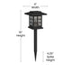 Black |#| All-Weather Lantern Design Solar Powered LED Landscape Lights in Black