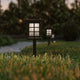 Brown |#| All-Weather Lantern Design Solar Powered LED Landscape Lights in Brown