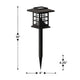 Brown |#| All-Weather Lantern Design Solar Powered LED Landscape Lights in Brown