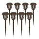 All-Weather Tulip Design Solar Powered LED Garden & Pathway Lights in Brown