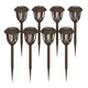 Brown |#| All-Weather Tulip Design Solar Powered LED Garden & Pathway Lights in Brown
