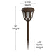 Brown |#| All-Weather Tulip Design Solar Powered LED Garden & Pathway Lights in Brown