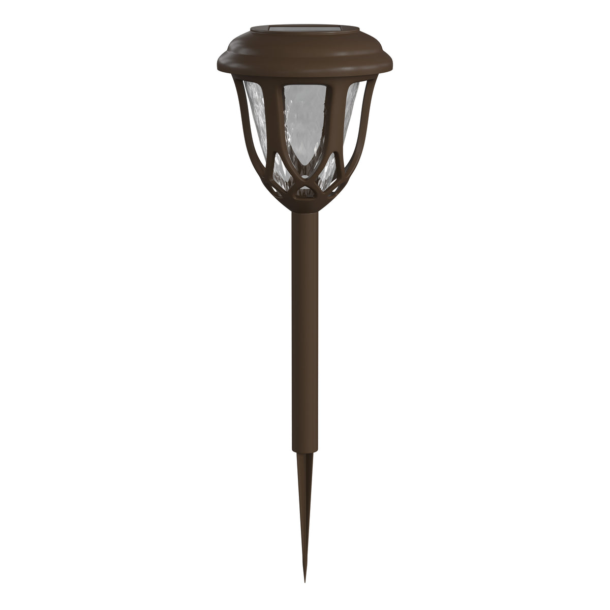 Brown |#| All-Weather Tulip Design Solar Powered LED Garden & Pathway Lights in Brown