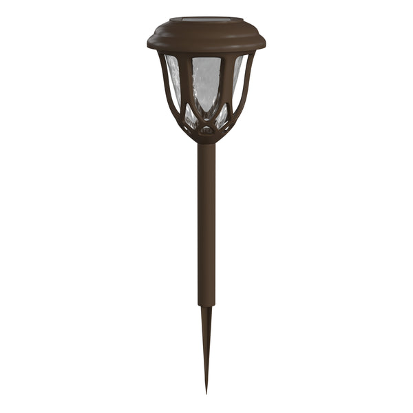 Brown |#| All-Weather Tulip Design Solar Powered LED Garden & Pathway Lights in Brown