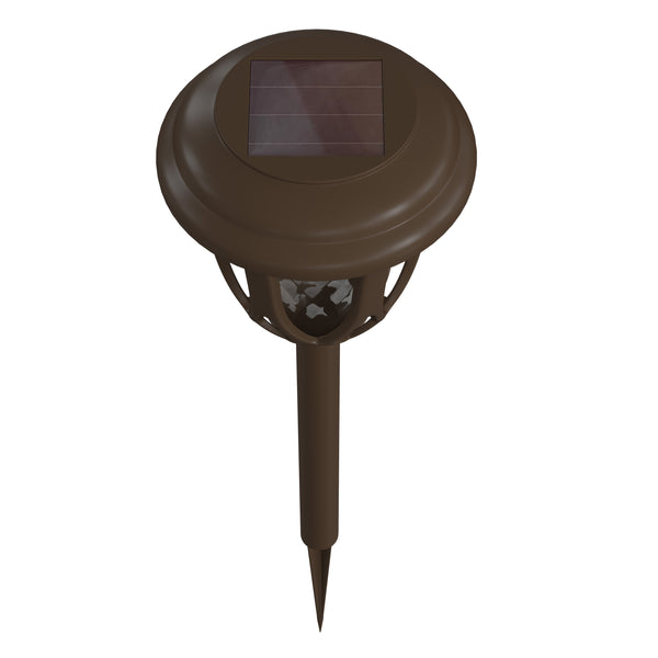 Brown |#| All-Weather Tulip Design Solar Powered LED Garden & Pathway Lights in Brown