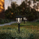 Black |#| All-Weather Tulip Design Solar Powered LED Garden & Pathway Lights in Black