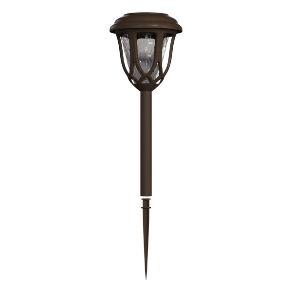 Brown |#| All-Weather Tulip Design Solar Powered LED Garden & Pathway Lights in Brown