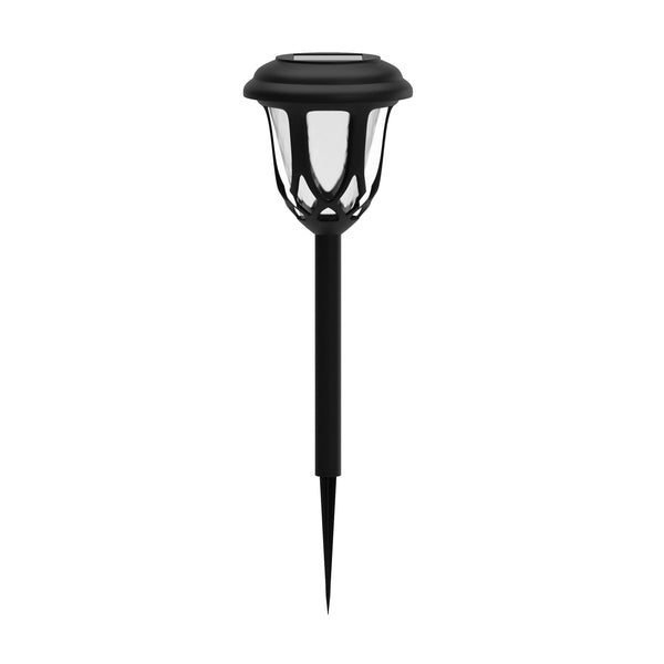 Black |#| All-Weather Tulip Design Solar Powered LED Garden & Pathway Lights in Black