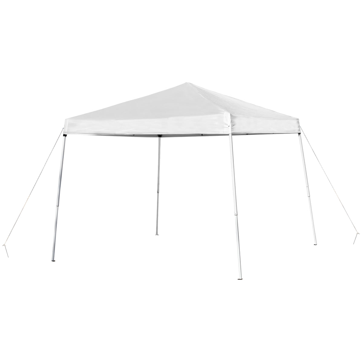 White |#| 8' x 8' White Pop Up Canopy Tent and 6 Ft. Bi-Fold Table with Carrying Handle