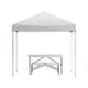 White |#| 8' x 8' White Pop Up Canopy with Carry Bag and Folding Table with Benches Set