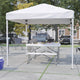 White |#| 8' x 8' White Pop Up Canopy with Carry Bag and Folding Table with Benches Set